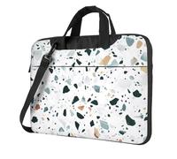YYHHAOFA Terrazzo Marble Pastel Prints Ultra-thin portable shoulder laptop bag 15.6 inch Stylish and Protective Super soft lining