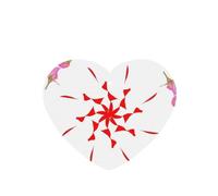 YYHHAOFA The budding and turning flower Prints Heart Shape Car Air Fresheners Cards Set of 6 Pieces : Hanging Scented Cards for bedroom Bathroom Car Interior Decor