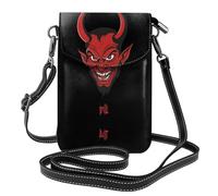 YYHHAOFA The Devil Horn Pattern Small Leather Women'S Crossbody Flip Phone Bag, Waterproof And Durable