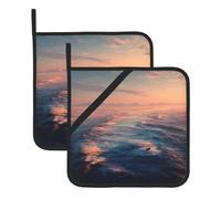 YYHHAOFA The Endless sea. Printed Square Insulated Pot Holder Set of 2 8x8 in for Kitchen Heat Uncovering and Serving Dishes