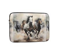 YYHHAOFA The Galloping Wild Horse Picture Portable Laptop Sleeve Case - Shockproof Portable Laptop Sleeve Bag 17 inch for Men and Women Business Travel, Office Daily Use