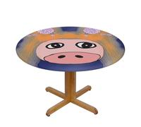 YYHHAOFA The head of the bull devil Prints Round Table Cloth S : Decorative round table for 40"-50" Round Tables