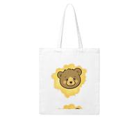 YYHHAOFA The little bear in the gold powder Prints Woman Canvas Tote Bag Strong and durable for traveling, shopping, Daily One Size