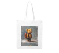 YYHHAOFA The little bear traveling around the world Prints Woman Canvas Tote Bag Strong and durable for traveling, shopping, Daily One Size
