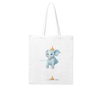 YYHHAOFA The little elephant on the clouds Prints Woman Canvas Tote Bag Strong and durable for traveling, shopping, Daily One Size