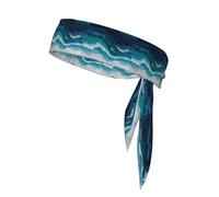 YYHHAOFA The ocean with distinct layers Printed Sports headscarf, sweat absorbing and breathable, motion headband, double-sided kerchief