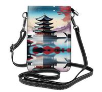YYHHAOFA The Pearl Of The Ori Pattern Small Leather Women'S Crossbody Flip Phone Bag, Waterproof And Durable