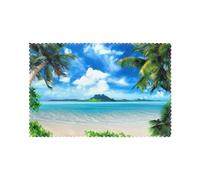 YYHHAOFA The Sea Prints Durable Table Layers - Heat Resistant Place Mat Covers, 6-Piece Set with Printed Designs for Dining