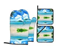 YYHHAOFA The Sea Prints Kitchen Covers: Waterproof Oven Layers for Easy Cooking & Cleanup - 4 Piece Heat Shield Set