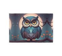 YYHHAOFA The Sleepless Owl Prints Placemats Set of 6 12x18in - Create Cozy Table Settings for Everyday Moments & Special Gatherings