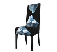 YYHHAOFA The tip of the iceberg Printed dining chair cover is easy to disassemble and made of high resilience fabric that is wear-resistant