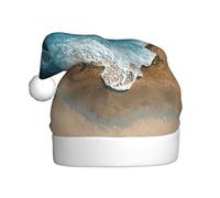 YYHHAOFA The waves on the beach Picture Christmas Hat for Adult for men and women clothing headband for festive occasions