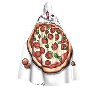 YYHHAOFA Tomato pizza Printed Halloween Adult Hooded Cloak is a super large, comfortable, and durable cloak
