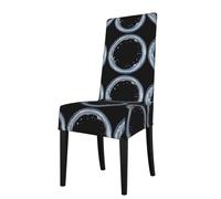 YYHHAOFA Transparent water vortex Printed dining chair cover is easy to disassemble and made of high resilience fabric that is wear-resistant