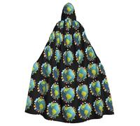 YYHHAOFA Travel Around The World With Dreams Pattern Halloween Adult Hooded Cape Men'S And Women'S Clothing Mantle Role-Playing