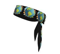 YYHHAOFA Travel around the world with dreams Printed Sports headscarf, sweat absorbing and breathable, motion headband, double-sided kerchief