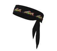 YYHHAOFA Trendy graffiti shoes Printed Sports headscarf, sweat absorbing and breathable, motion headband, double-sided kerchief