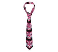 YYHHAOFA Trendy graffiti tiger head Picture Men's tie classic style suit cravat suitable for holidays and work