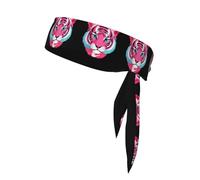 YYHHAOFA Trendy graffiti tiger head Printed Sports headscarf, sweat absorbing and breathable, motion headband, double-sided kerchief