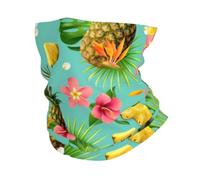 YYHHAOFA Tropical Pineapple Prints Active Head Wrap - Seamless, Quick-Drying Neck Gaiter for Outdoor Adventures & Stylish Everyday Wear