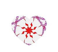 YYHHAOFA Turning the octagonal flower Prints Heart Shape Car Air Fresheners Cards Set of 6 Pieces : Hanging Scented Cards for bedroom Bathroom Car Interior Decor