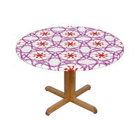 YYHHAOFA Turning the octagonal flower Prints Round Table Cloth S : Decorative round table for 40"-50" Round Tables