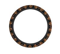 YYHHAOFA Two Brown Bears Dancing Prints Comfort Grip Wheel Layer - Revitalize Your Drive & Protect Your Interior