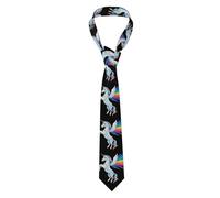 YYHHAOFA Unicorn covered with stars Picture Men's tie classic style suit cravat suitable for holidays and work