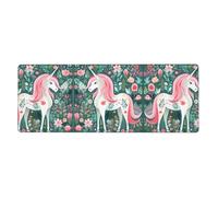 YYHHAOFA Unicorn with Pink Hair Pattern Extra Large Mouse pad Mousepad Computer Office Gaming Keyboard Thickened Version 12x31.5in