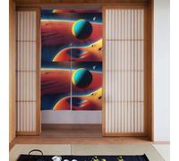 YYHHAOFA Unknown planet Picture Curtain 2 Pcs Spliced 34x56in Good Drape, Smooth and Not Easily Wrinkled, Fabric curtains, room dividers