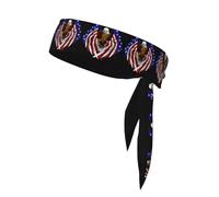 YYHHAOFA USA Flag Patriotic Eagle Printed Sports Double-Sided Headscarf Quick Drying, Moisture Wicking for Women, Girls, and Men