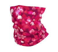 YYHHAOFA Valentine's Day Love Heart Prints Active Head Wrap - Seamless, Quick-Drying Neck Gaiter for Outdoor Adventures & Stylish Everyday Wear