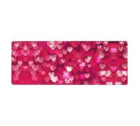 YYHHAOFA Valentine's Day Love Heart Prints Mouse Pad 12x31.5in