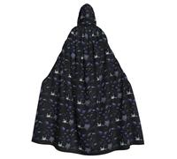 YYHHAOFA Various Fish In The Ocean Pattern Halloween Adult Hooded Cape Men'S And Women'S Clothing Mantle Role-Playing