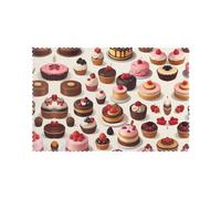 YYHHAOFA Various Small Cakes Prints Placemats Set of 6 12x18in - Create Cozy Table Settings for Everyday Moments & Special Gatherings