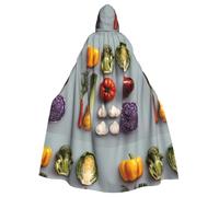 YYHHAOFA various vegetables Printed Halloween Adult Hooded Cloak is a super large, comfortable, and durable cloak