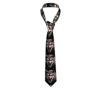 YYHHAOFA Vicious wolf head Picture Men's tie classic style suit cravat suitable for holidays and work