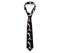 YYHHAOFA Warm and harmonious family Picture Men's tie classic style suit cravat suitable for holidays and work