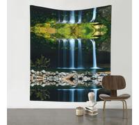 YYHHAOFA Waterfall Painting Prints 60x51in Wall Tapestry Boho Chic Dorm Decor & Beach Throw Blanket