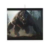 YYHHAOFA Werewolf HD Picture Kitchen Absorbent pad, Super Absorbent Microfiber, Oversized Anti Slip