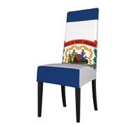 YYHHAOFA West Virginia Flag Printed dining chair cover is easy to disassemble and made of high resilience fabric that is wear-resistant