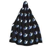 YYHHAOFA Whale Prince In The Ocean Pattern Halloween Adult Hooded Cape Men'S And Women'S Clothing Mantle Role-Playing
