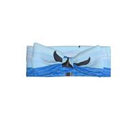 YYHHAOFA Whale Tail Prints Baby Bow Headband - Soft & Stretchy Newborn Accessory for Sweet Baby Photoshoots & Cute Outfits