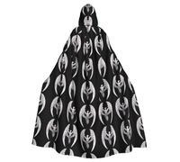 YYHHAOFA White Feather Phoenix Pattern Halloween Adult Hooded Cape Men'S And Women'S Clothing Mantle Role-Playing