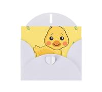 YYHHAOFA White Greeting Card cartoon duck Picture 4x6in for Christmas, children's birthdays, Valentine's Day, wedding anniversaries, and party invitations