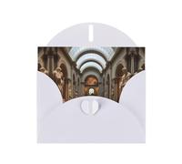 YYHHAOFA White Greeting Card The Metropolitan Museum of Art in New York Picture for Christmas, Children's Birthday, Valentine's Day, and Party Invitation