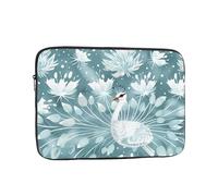 YYHHAOFA White Peacock Picture Portable Laptop Sleeve Case - Shockproof Portable Laptop Sleeve Bag 15 inch for Men and Women Business Travel, Office Daily Use