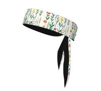 YYHHAOFA Wild meadow flowers Picture Sports headscarf, sweat absorbing and breathable, motion headband, double-sided kerchief