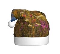 YYHHAOFA Wildflowers on the prairie Picture Christmas Hat for Adult for men and women clothing headband for festive occasions