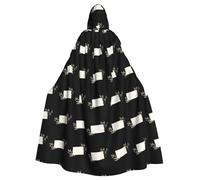 YYHHAOFA Willow Branches And Envelope Pattern Halloween Adult Hooded Cape Men'S And Women'S Clothing Mantle Role-Playing